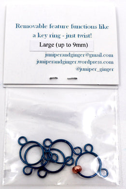 Juniper & Ginger Removable Stitch Markers - Large (up to 9 mm)
