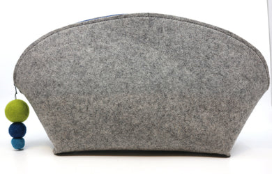 Merino Wool Felt Zippered Pouch