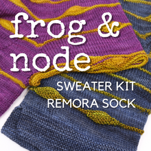 Load image into Gallery viewer, Frog &amp; Node Sweater Kit: Remora Sock (Dyed To Order)