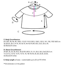 Load image into Gallery viewer, Boshkung Yoke Sweater Kit-Sizes 7-8 (113.5 cms/44.75&quot; to 119.5 cms/47&quot; finished body circumference) (Dyed To Order)