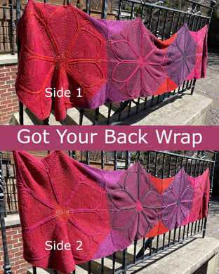 Yarn Packs for 4 Flower Version of the Got Your Back Wrap by Mary W Martin (dyed to order)