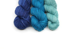 Yarn Packs for 3 Flower Version of the Got Your Back Wrap by Mary W Martin (dyed to order)