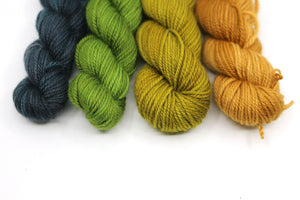 Yarn Packs for 4 Flower Version of the Got Your Back Wrap by Mary W Martin (dyed to order)